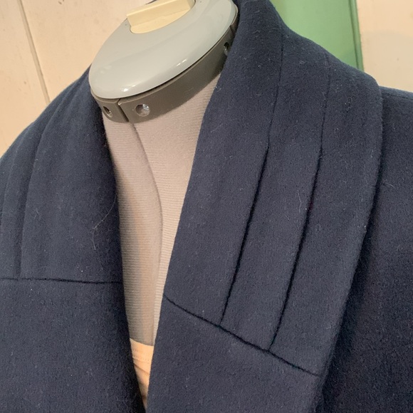 Vintage Alorna Petites Navy Blue Reefer-style Coat - Picture 5 of 17